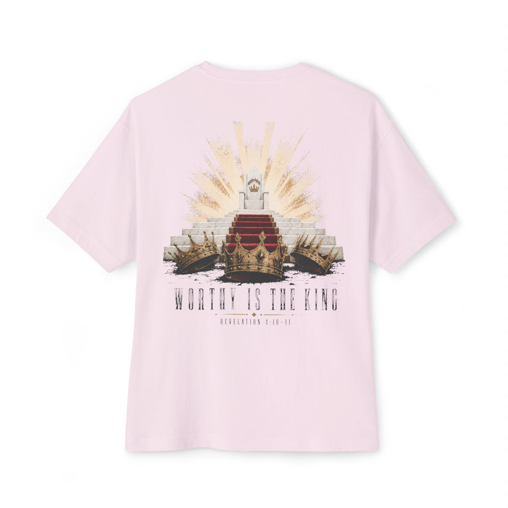 Drop Shoulder Premium Tee — "Worthy Is The King"