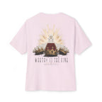 Drop Shoulder Premium Tee — "Worthy Is The King"