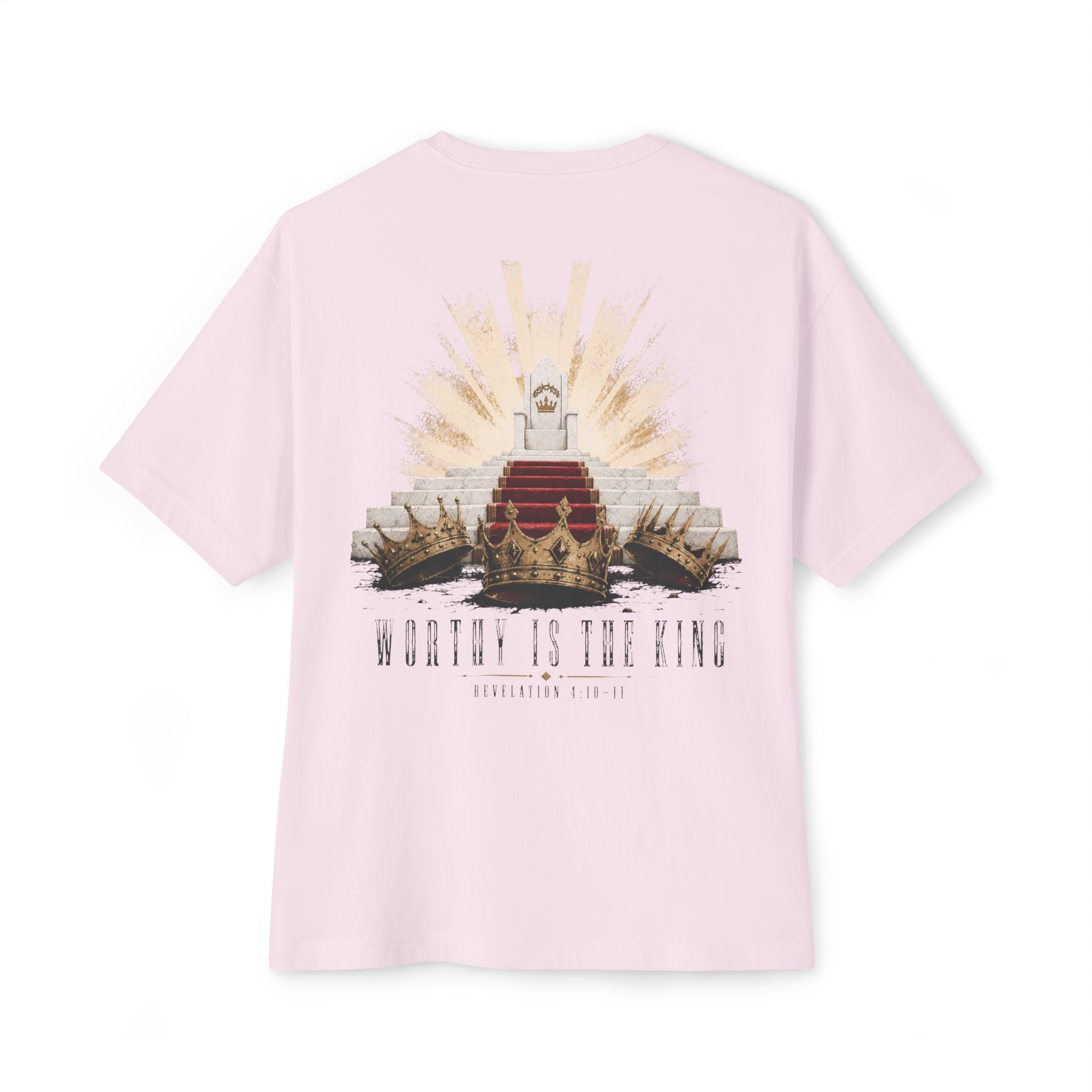 Drop Shoulder Premium Tee — "Worthy Is The King"