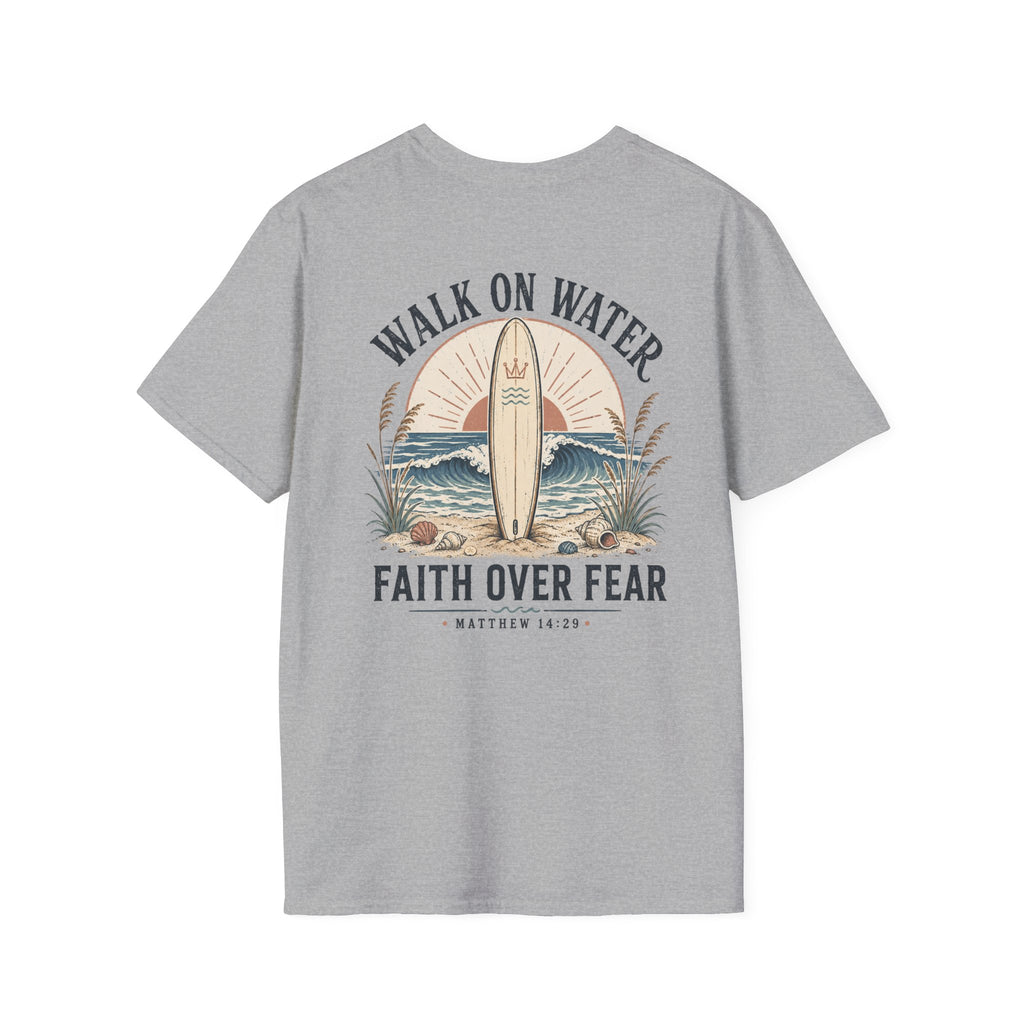 Walk On Water T-Shirt — Faith Over Fear Surf Graphic Tee