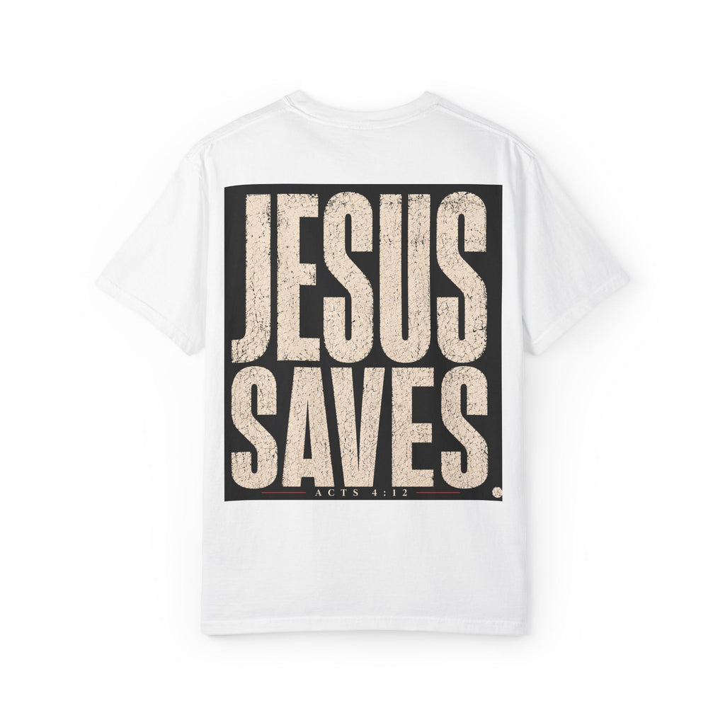 Jesus Saves T‑Shirt — Crown of Thorns Portrait Christian Tee