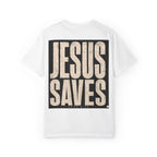 Jesus Saves T‑Shirt — Crown of Thorns Portrait Christian Tee
