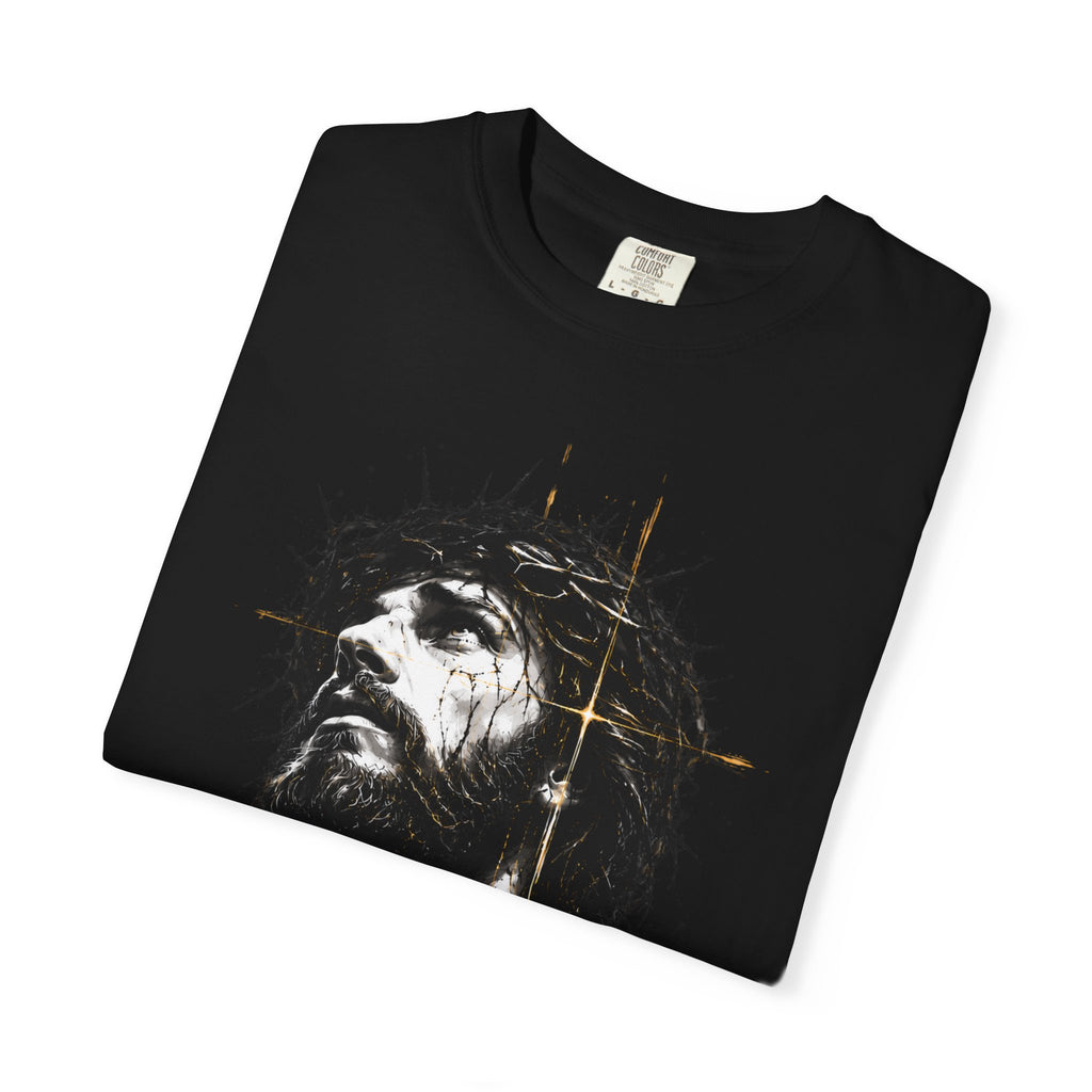Jesus Saves T‑Shirt — Crown of Thorns Portrait Christian Tee