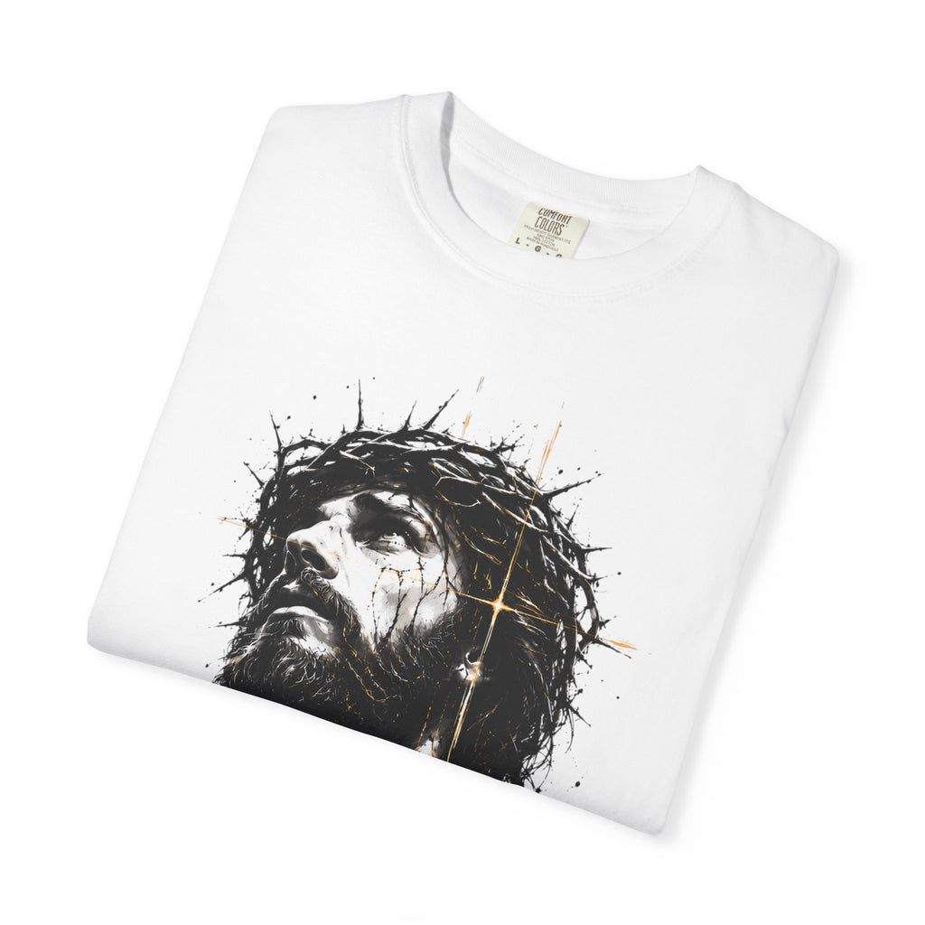 Jesus Saves T‑Shirt — Crown of Thorns Portrait Christian Tee