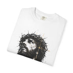 Jesus Saves T‑Shirt — Crown of Thorns Portrait Christian Tee