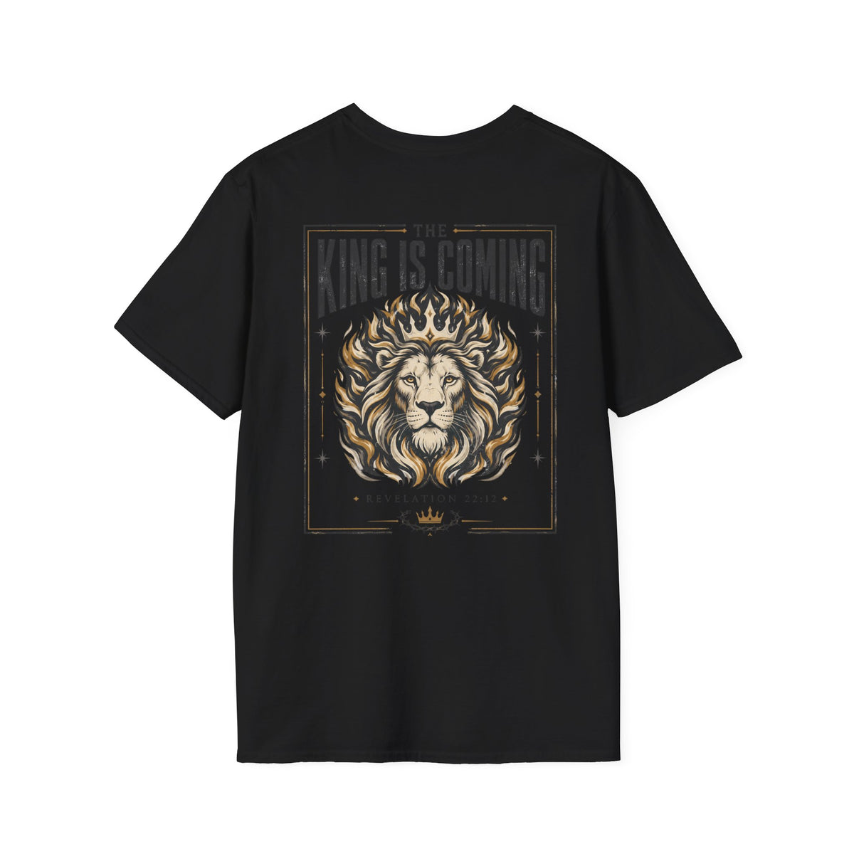 The King Is Coming T-Shirt — Crowned Lion Faith Graphic Tee