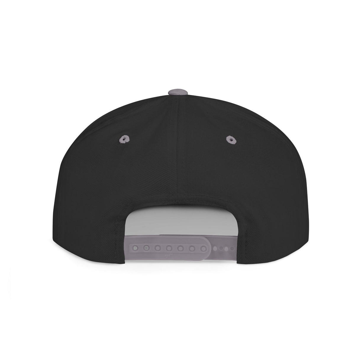 Flat Bill Snapback Hat Gold Crown Embroidery