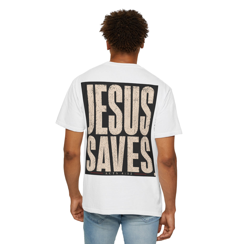 Jesus Saves T‑Shirt — Crown of Thorns Portrait Christian Tee