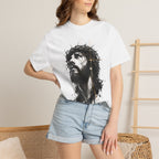 Jesus Saves T‑Shirt — Crown of Thorns Portrait Christian Tee