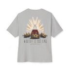 Drop Shoulder Premium Tee — "Worthy Is The King"