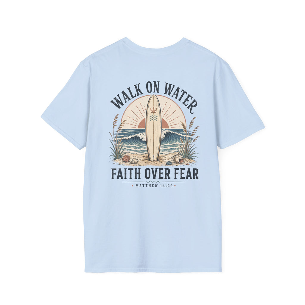 Walk On Water T-Shirt — Faith Over Fear Surf Graphic Tee